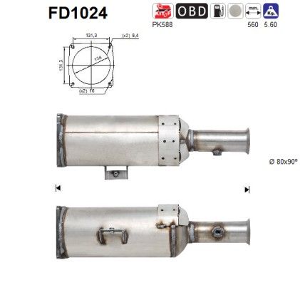 Roetfilter octo square ruil 174033
