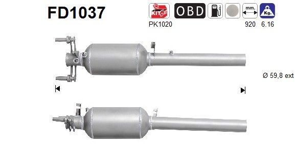 Vito / Viano (3.0CDi) 04/06- roetfilter cordieriet 6394906181