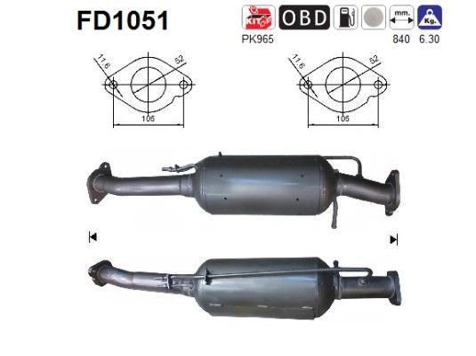 Kuga (2.0TDCi) 04/08- roetfilter cordieriet 1683774