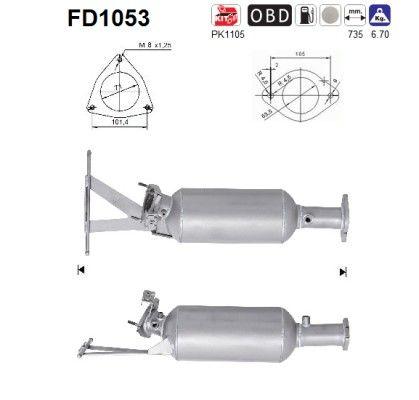 S60 I / V70 II (2.4D) 09/05- roetfliter cordieriet 36050567