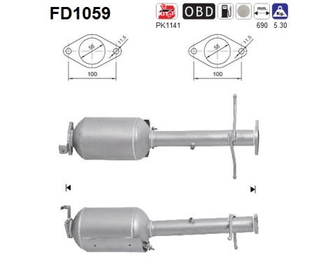 Tourneo / Transit (1.8TDCi/1.8TDDi/1.8Di) 06/02- roetfilter cordieriet 1842386