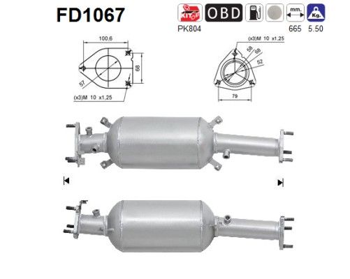 CR-V lll (2.2i-CTDi) 01/07- roetfilter cordieriet 18160R07E00