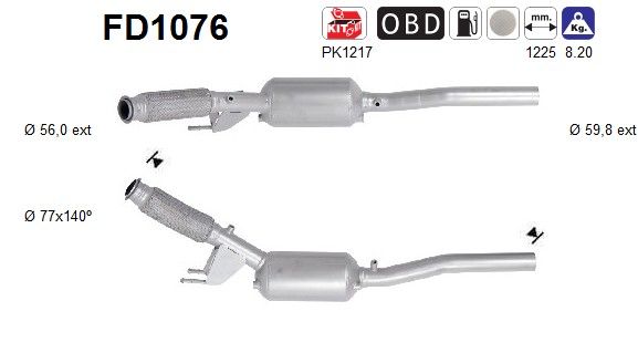 Roetfilter volkswagen transporter 2.0tdi 7E0254800DX