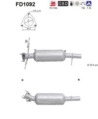 Freelander 2 (2.2TD4) 10/06- roetfilter cordieriet LR029196