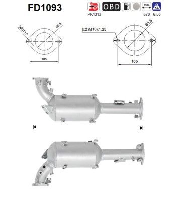 Roetfilter nissan navara 2.5td dci B08025X00A