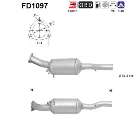 A6 (2.7TDi/3.0TDi) 05/04- roetfilter cordieriet 4F0254800CX