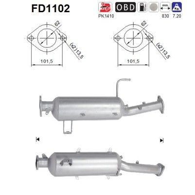 Roetfilter mitsubishi montero 3.2td did 1583A080