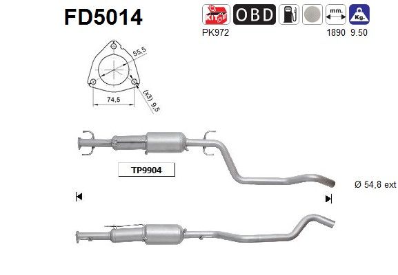 Katalysator fap nieuw 5850140