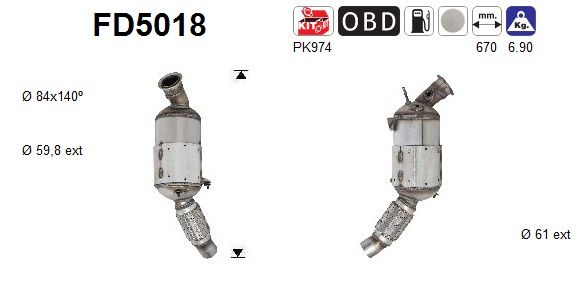 118D/119D/318D (E81/E82/E87/E90/E91) (2.0D) 09/06-  roetfilter cordieriet 18307800704