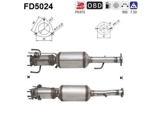 147 / GT (1.9JTD 16V) 11/03- roetfilter cordieriet 51780162