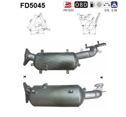 Forester / Impreza (2.0TD) 03/10- roetfilter cordieriet 44612AA670