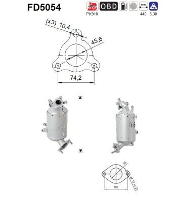 Roetfilter kia carens 1.7td crdi 289902A770