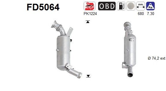 Roetfilter mercedes e200 2.1td cdi 2044907336