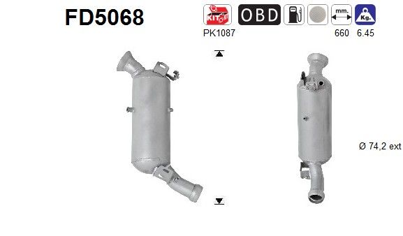 C200 / C220 (2.1CDi) 01/07- roetfilter cordieriet (e4) 2044907514