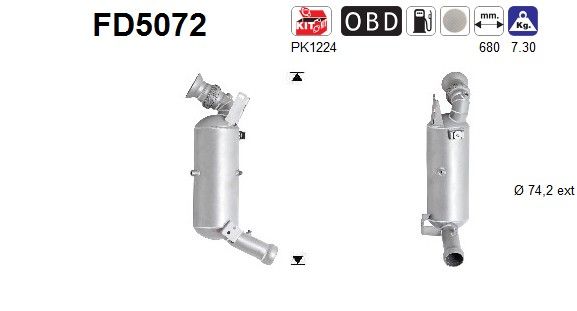Roetfilter mercedes c250 2.1td cdi 2044907436