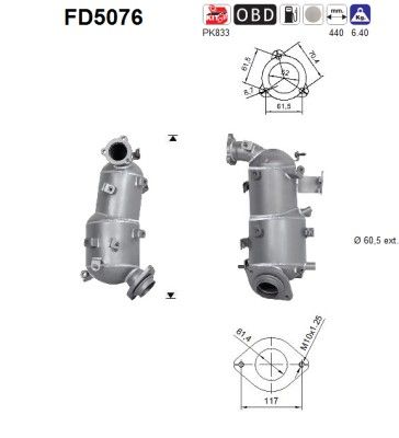 Roetfilter toyota avensis 2.2td d4d 250510R041