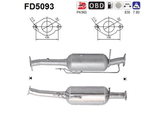 Kuga I (2.0TDCi) 05/10- roetfilter cordieriet (e5) 1846993