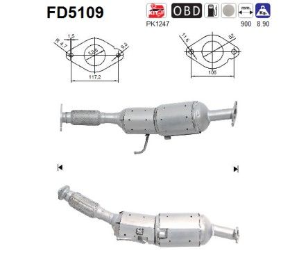 Partikelfilter mo 20010BB30B