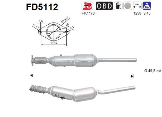 Roetfilter renault laguna 1.5td dci 208D05641R