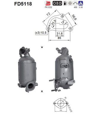Roetfilter kia ceed 1.4td crdi 289902A640
