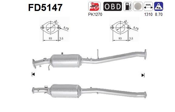 Ranger (2.2TDCi) 04/11-  roetfilter cordieriet 2353181