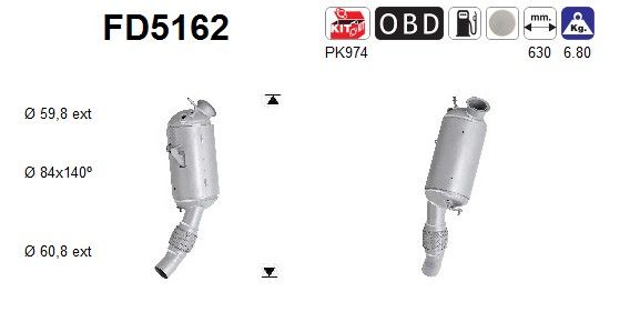 X1(E84) (1.8D / 2.0D / 2.5D) 03/09-  roetfilter cordieriet 18308514487