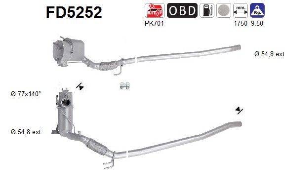 Roetfilter volkswagen passat vi 2.0tdi 4m 3C0254701JX