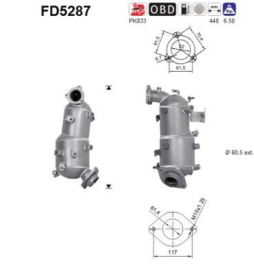 Roetfilter toyota rav 4 2.0td d4d 2505126130