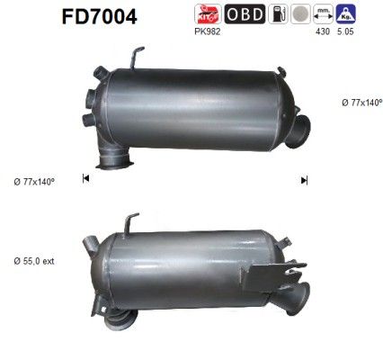 Transporter V / Multivan V  (2.5TDi) 4-motion roetfilter cordieriet 7H0254700MX